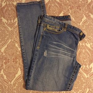 Size 15/16 Maurices Straight leg distressed jeans